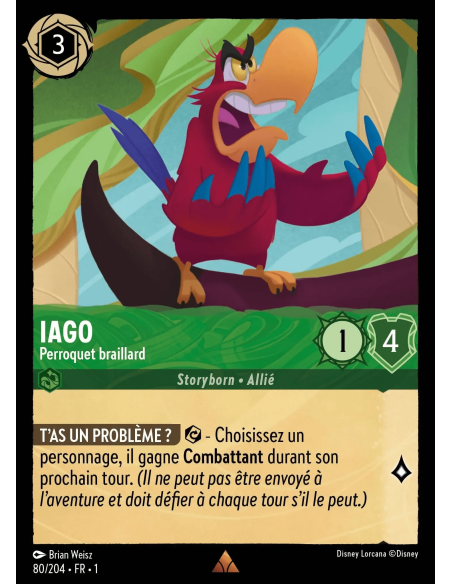 S1 - 080/204 - Iago : Perroquet braillard - Disney Lorcana - Série 1