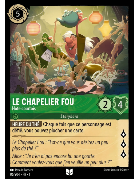 S1 - 086/204 - Le Chapelier Fou - Disney Lorcana - Série 1