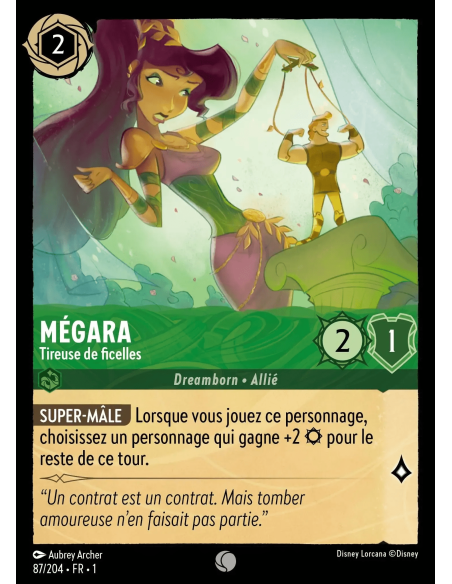 S1 - 087/204 - Mégara : Tireuse de ficelles - Disney Lorcana - Série 1