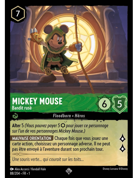 S1 - 088/204 - Mickey Mouse : Bandit rusé - Disney Lorcana - Série 1