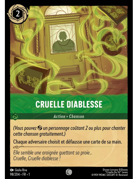 S1 - 098/204 - Cruelle Diablesse - Disney Lorcana - Série 1