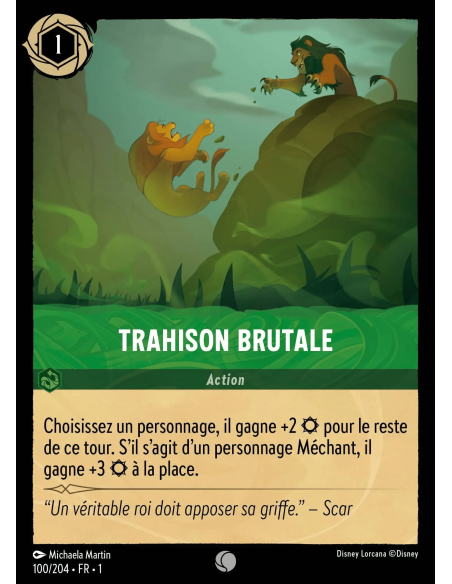 S1 - 100/204 - Trahison brutale - Disney Lorcana - Série 1
