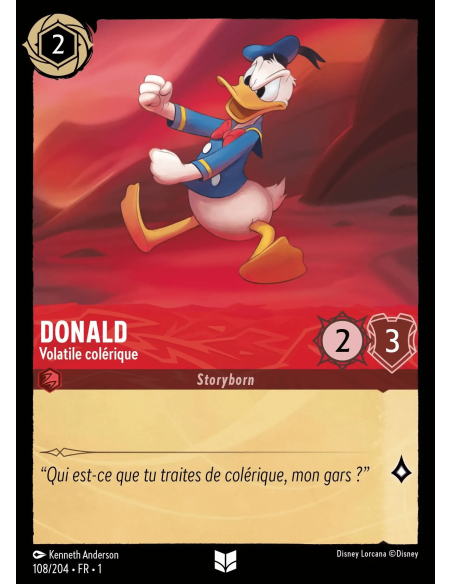 S1 - 108/204 - Donald : Volatile colérique - Disney Lorcana - Série 1