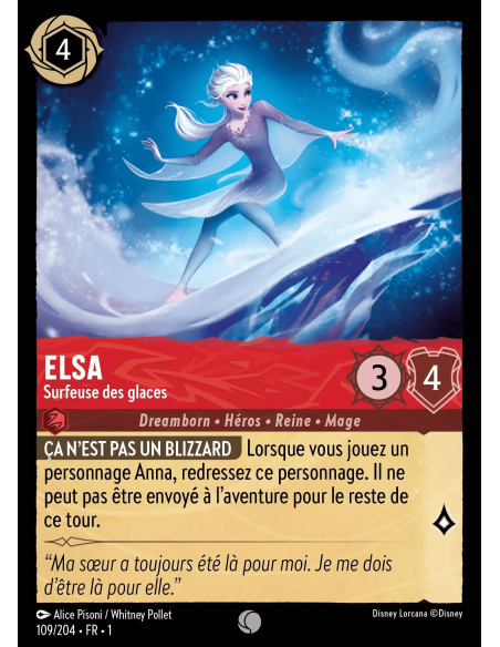 S1 - 109/204 - Elsa : Surfeuse des glaces - Disney Lorcana - Série 1