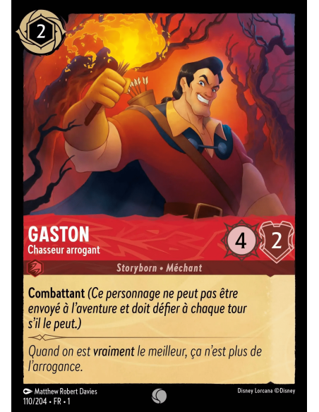 S1 - 110/204 - Gaston : Chasseur arrogant - Disney Lorcana - Série 1