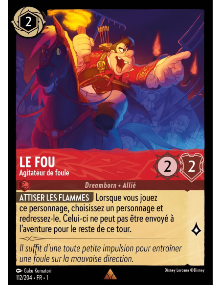 S1 - 112/204 - Le Fou : Agitateur de foule - Disney Lorcana - Série 1