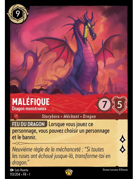 S1 - 113/204 - Maléfique : Dragon monstrueux - Disney Lorcana - Série 1