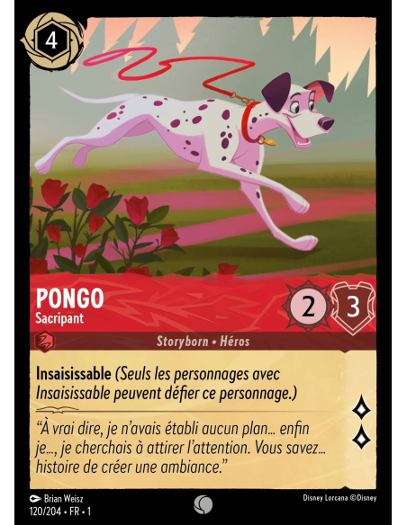 S1 - 120/204 - Pongo : Sacripant - Disney Lorcana - Série 1