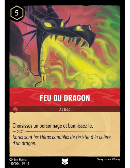 S1 - 130/204 - Feu du dragon - Disney Lorcana - Série 1