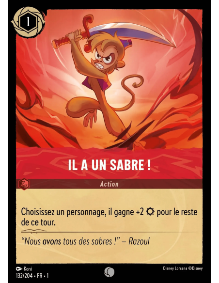 S1 - 132/204 - Il a un sabre ! - Disney Lorcana - Série 1