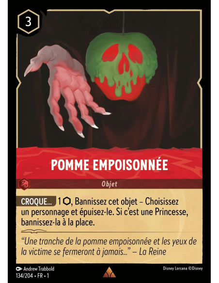 S1 - 134/204 - Pomme empoisonnée - Disney Lorcana - Série 1