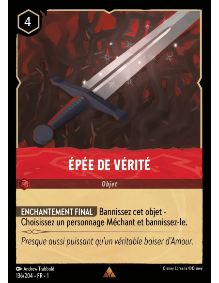 S1 - 136/204 - Épée de vérité - Disney Lorcana - Série 1