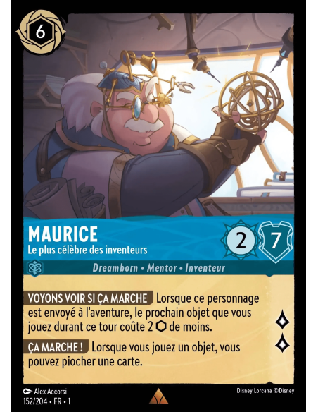 S1 - 152/204 - Maurice : Le plus célèbre des inventeurs - Disney Lorcana - Série 1