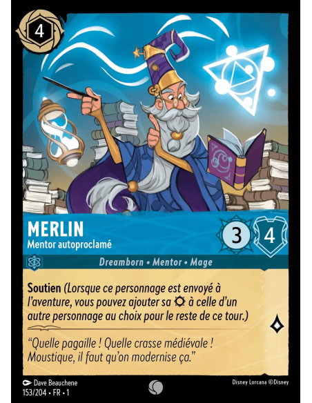 S1 - 153/204 - Merlin : Mentor autoproclamé - Disney Lorcana - Série 1