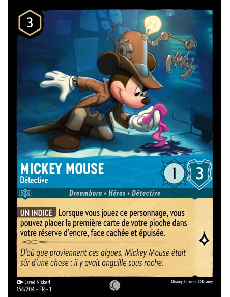 S1 - 154/204 - Mickey Mouse : Détective - Disney Lorcana - Série 1