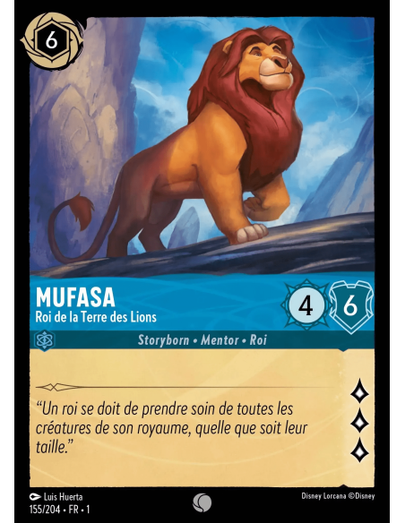 S1 - 155/204 - Mufasa : Roi de la Terre des Lions - Disney Lorcana - Série 1