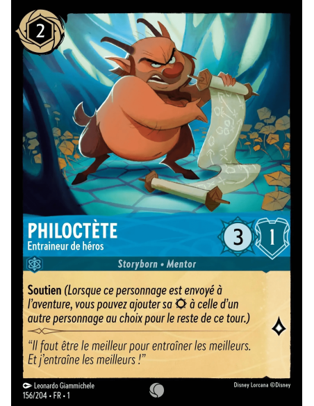 S1 - 156/204 : Philoctète : Entraîneur de héros - Disney Lorcana - Série 1