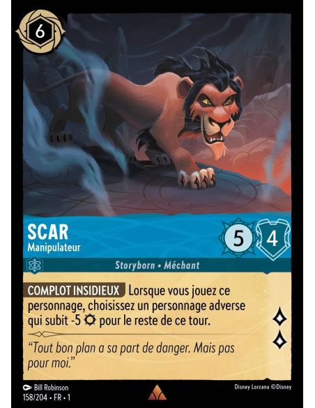 S1 - 158/204 - Scar : Manipulateur - Disney Lorcana - Série 1