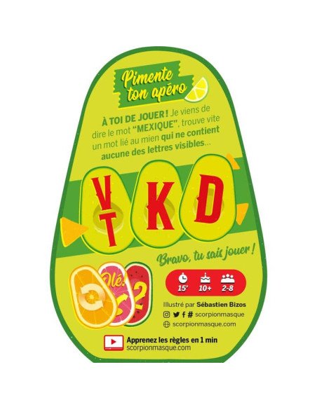 Olé Guacamole ! - Jeux d'ambiance - Jeux pour l'Apéro - dos de la boîte