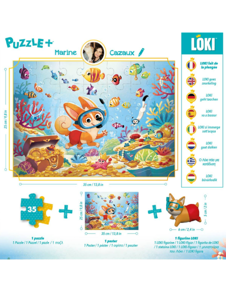 Puzzle+ : Loki fait de la plongée (35 Pièces) - Les Gentlemen du Jeu