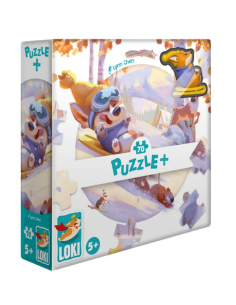 Puzzle 5 ans - Loki fait de la luge - Boite