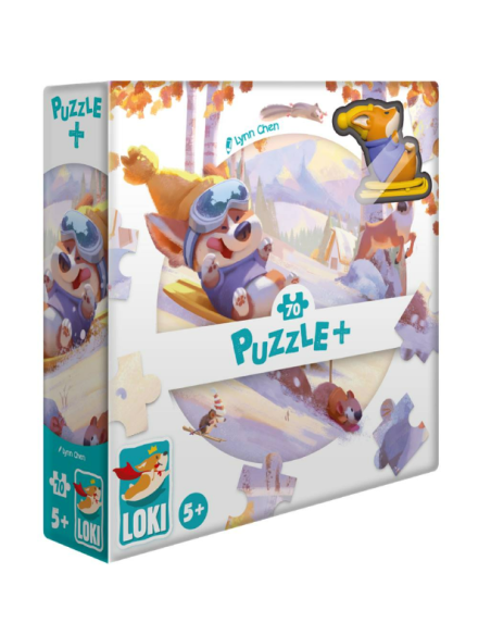 Puzzle 5 ans - Loki fait de la luge - Boite