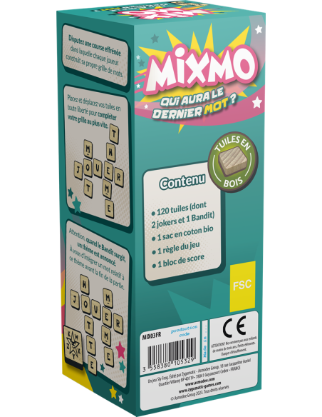Mixmo - Jeu de Lettres - Dos