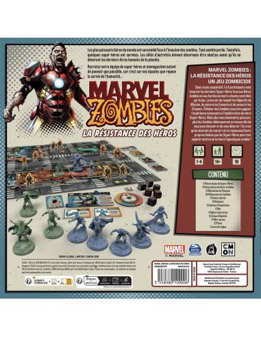 Marvel Zombies : La Résistance des Héros - Jeux de figurines - Jeux Experts - dos de la boîte