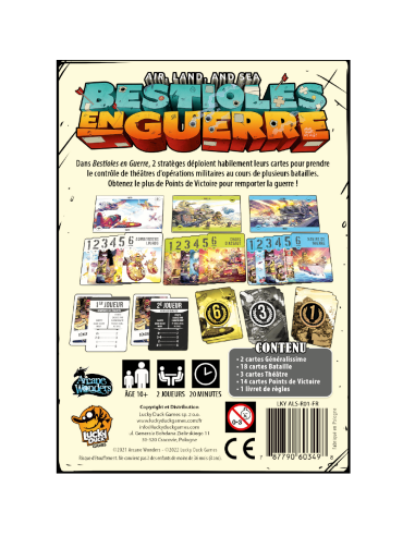 Air, Land & Sea : Bestioles en Guerre - Jeux de société - Jeux 2 Joueurs - dos de la boîte