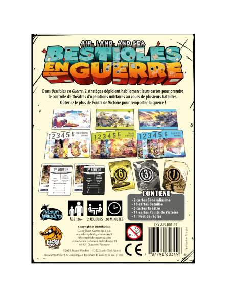 Air, Land & Sea : Bestioles en Guerre - Jeux de société - Jeux 2 Joueurs - dos de la boîte