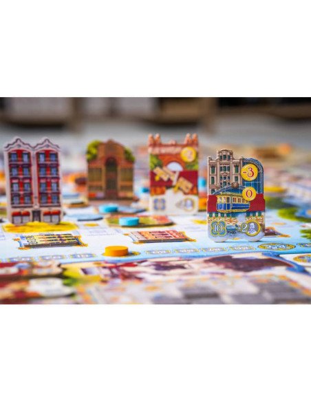 Barcelona - Jeux de société - Jeux Initiés - contenu - matériel - pions - jetons - visuel