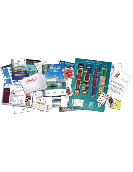 Dossiers Criminels : Disparition aux Caraïbes - Jeux de société - Jeux d'Enquêtes - contenu - matériel - visuel