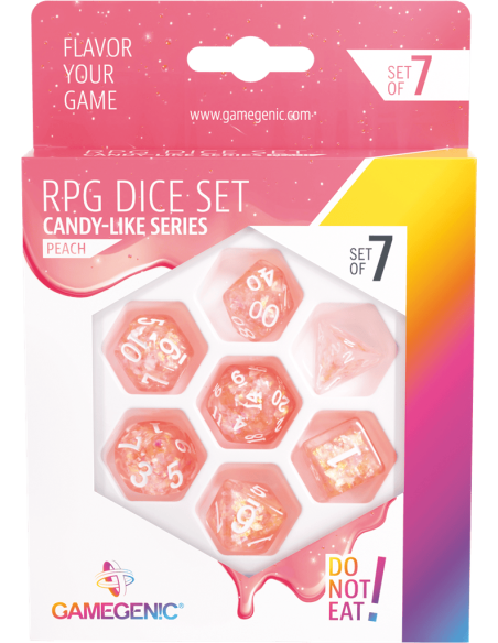 Candy-like Series -Peach- Set de 7 Dés - Dés