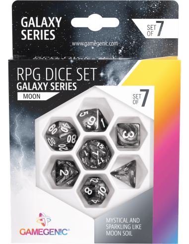 Galaxy Series -Moon- Set de 7 Dés JDR