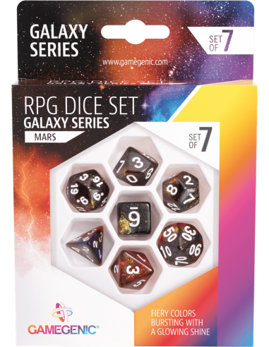 Galaxy Series -Mars- Set de 7 Dés JDR