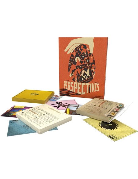 Perspectives - Jeux de société - Jeu d'Enquêtes - cover - couverture - boîte - contenu - matériel Perspectives - Jeux de société - Jeu d'Enquêtes - cover - couverture - boîte - contenu - matériel