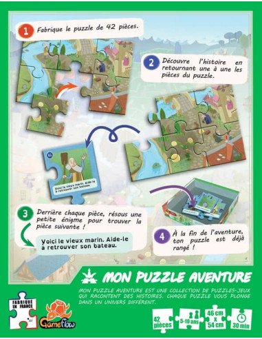 Mon Puzzle Aventure : Dragon - Jeux Enfants - Jeux 5 ans - dos de la boîte