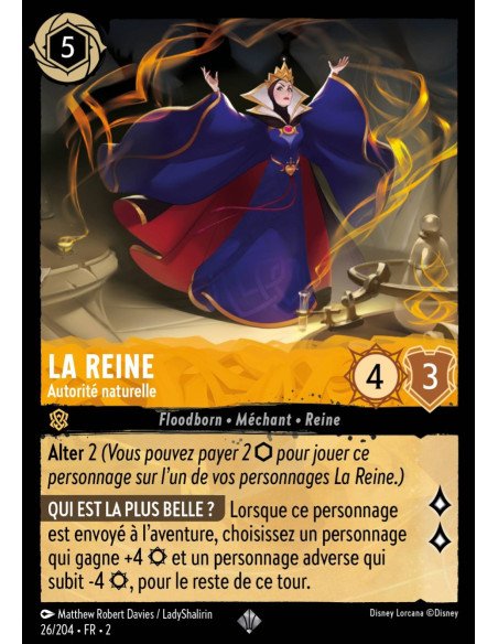 S2 - 026/204 - La Reine : Autorité naturelle - Disney Lorcana - Série 2