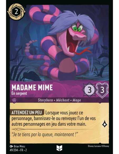 S2 - 049/204 - Madame Mime : En serpent - Disney Lorcana - Série 2