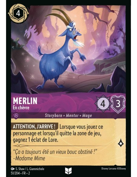 S2 - 051/204 - Merlin : En chèvre - Disney Lorcana - Série 2