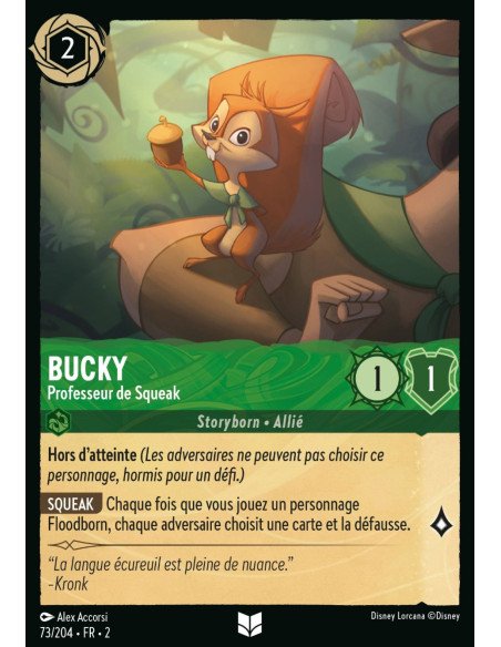 S2 - 073/204 - Bucky : Professeur de Squeak - Disney Lorcana - Série 2
