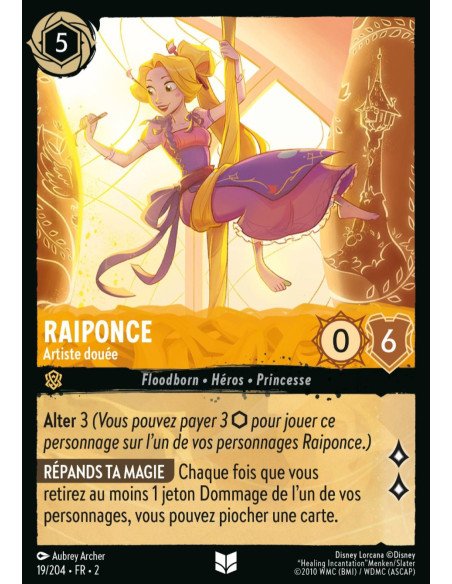 S2 - 019/204 - Raiponce : Artiste douée - Disney Lorcana - Série 2