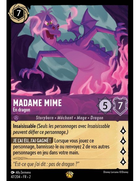 S2 - 047/204 - Madame Mime : En dragon - Disney Lorcana - Série 2