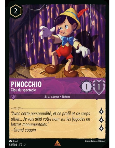 S2 - 056/204 - Pinocchio : Clou du spectacle - Disney Lorcana - Série 2