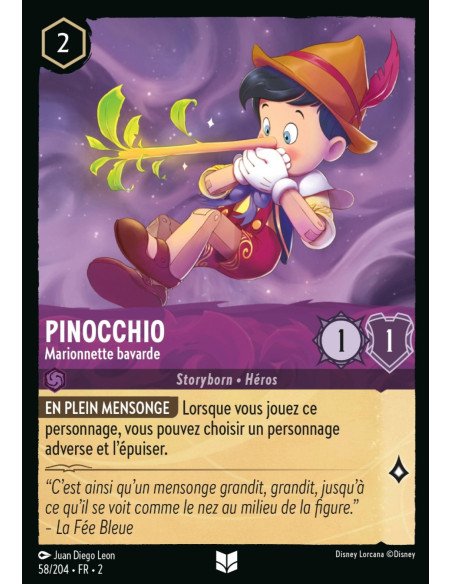 S2 - 058/204 - Pinocchio : Marionnette bavarde - Disney Lorcana - Série 2