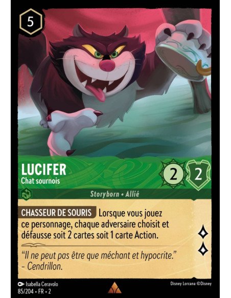 S2 - 085/204 - Lucifer : Chat sournois - Disney Lorcana - Série 2