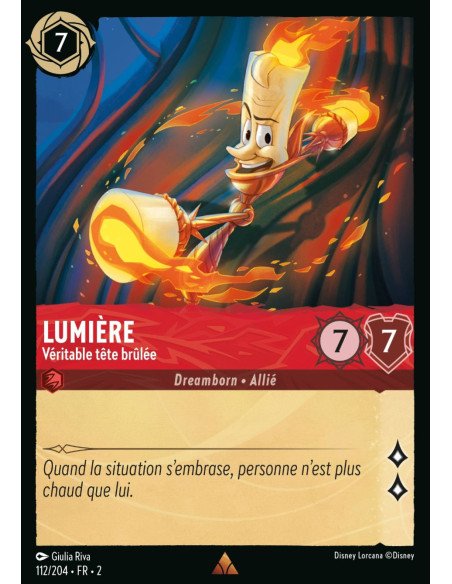 S2 - 112/204 - Lumière : Véritable tête brûlée - Disney Lorcana - Série 2