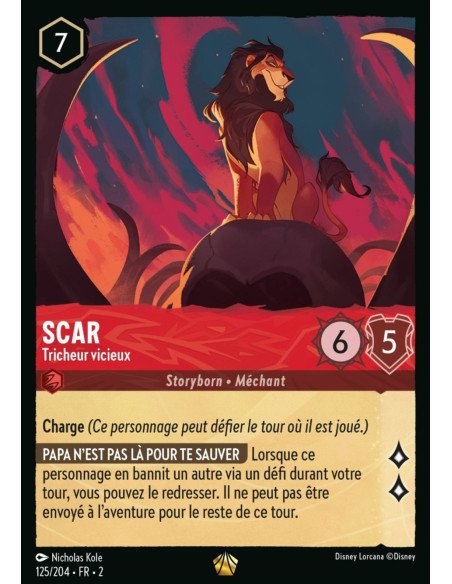 S2 - 125/204 - Scar : Tricheur vicieux - Disney Lorcana - Série 2