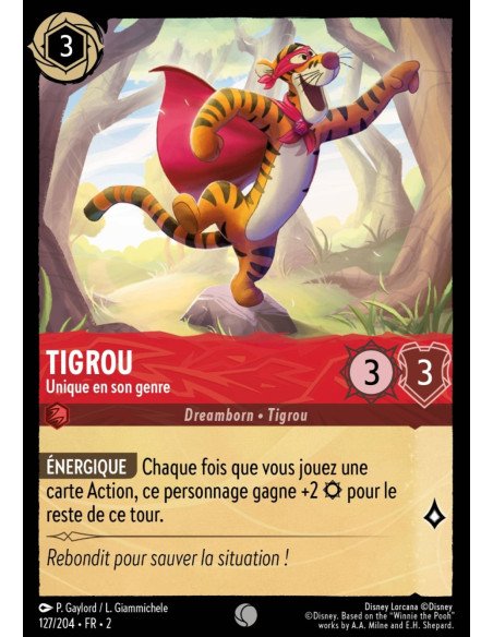 S2 - 127/204 - Tigrou : Unique en son genre - Disney Lorcana - Série 2
