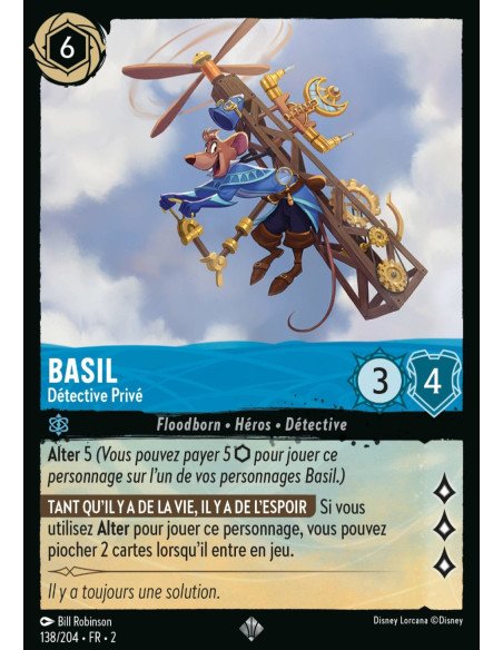 S2 - 138/204 - Basil : Détective Privé - Disney Lorcana - Série 2